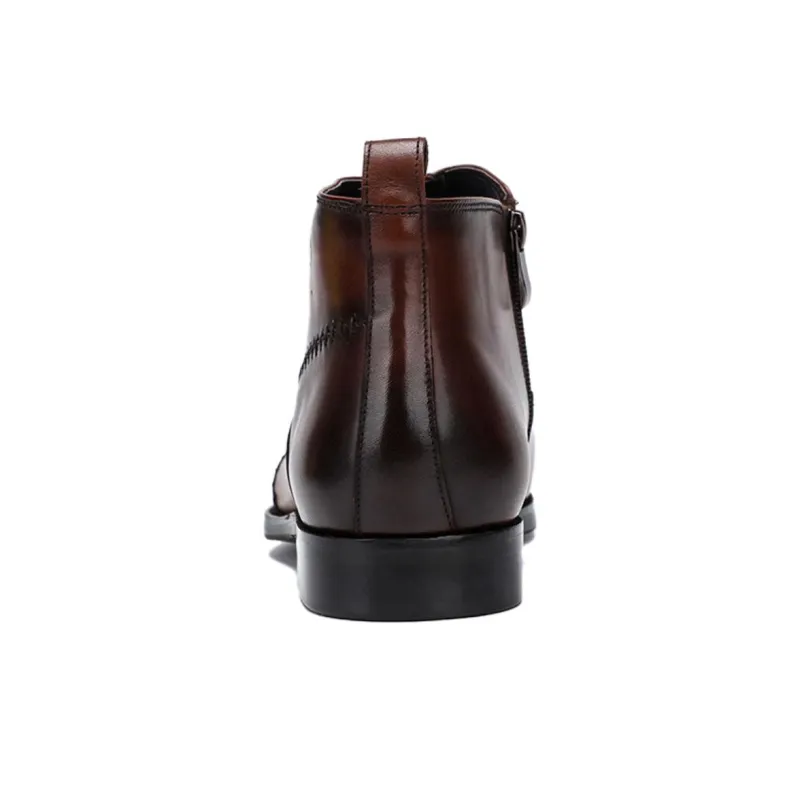 ASTON M.JAZZ Ankle Boots Men Black/Coffee-11