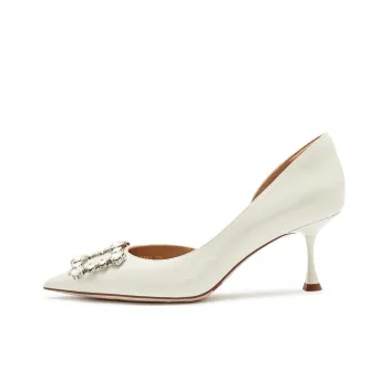 Staccato Sugar Cube Shoe Slim Heel Pointed Toe Crystal High Heels 7cm Women's