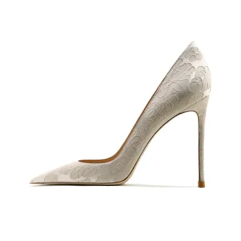 Ganxiaojie Slim Heel High Heels Women's Apricot