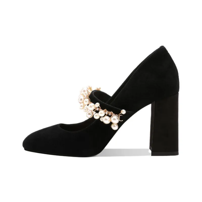 Princess & Isabel Chunky Heel High Heels 8.5cm Women's-0