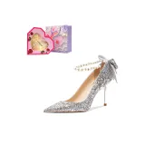 6617 Single Pearl[Rose Box]Silver 8CM