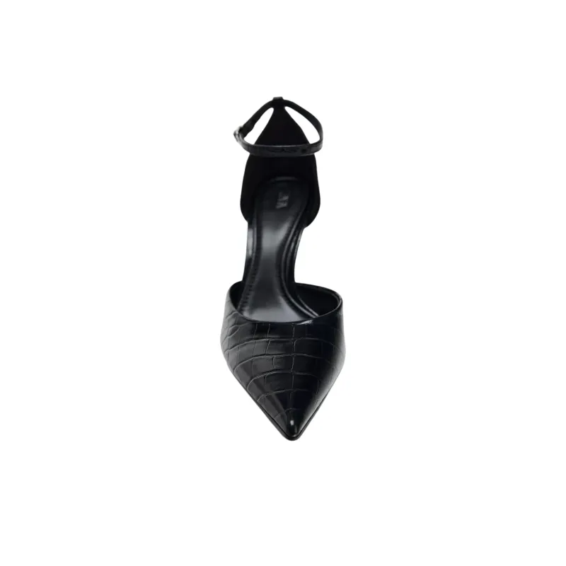 ZARA Slim Heel High Heels 9.5cm Women's Black-4