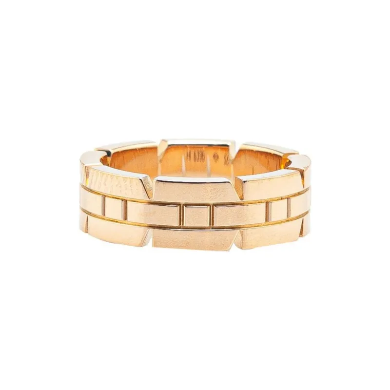 Cartier 2000 2020 18K Rose Gold Tank Francaise Ring-1