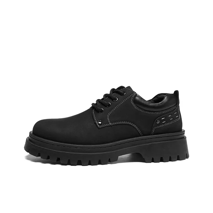 FAIRWHALE Ankle Boots Men Wheat/Black Gray-6