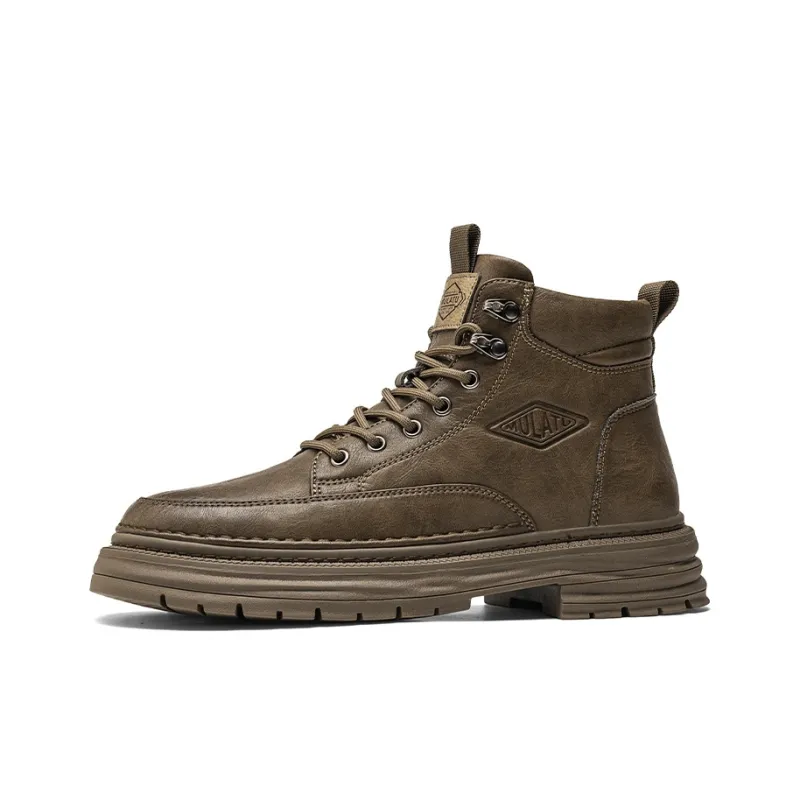 GERTOP Short Fleece Lined Casual Workwear Martin Boots Men's-6
