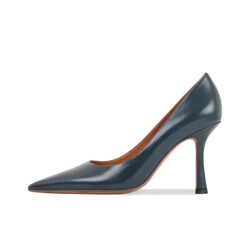 RAIZO High Heels Women's Snail Dark Cyan Baby Cow Leather