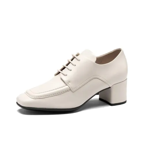 Ecco Chunky Heel High Heels 5cm Women's Beige