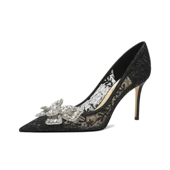 Zubumei Slim Heel High Heels 8CM Women's Black