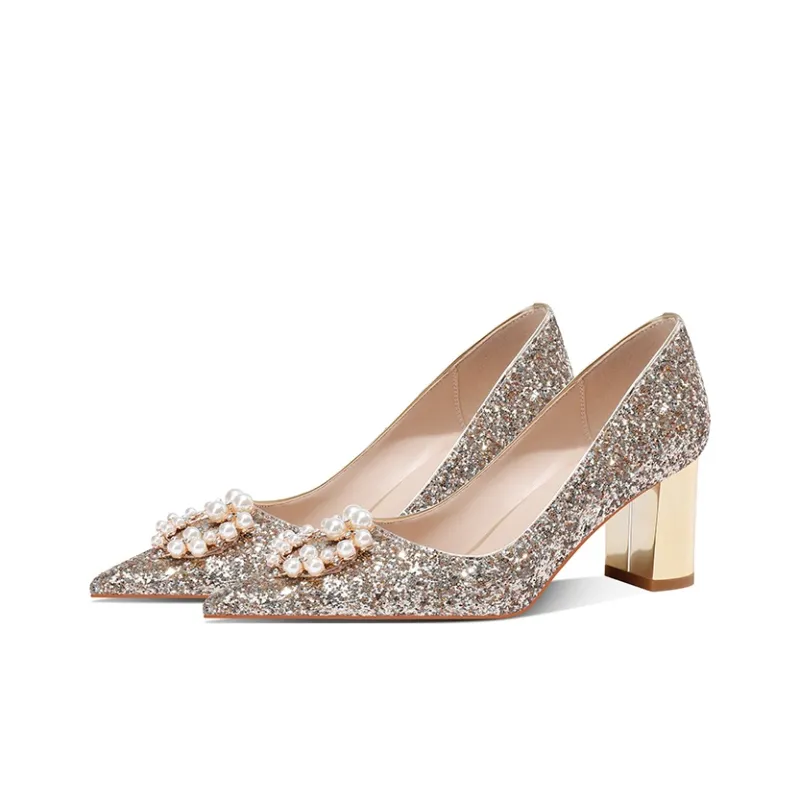 MEIAI Chunky Heel High Heels 6.5cm Women's-6