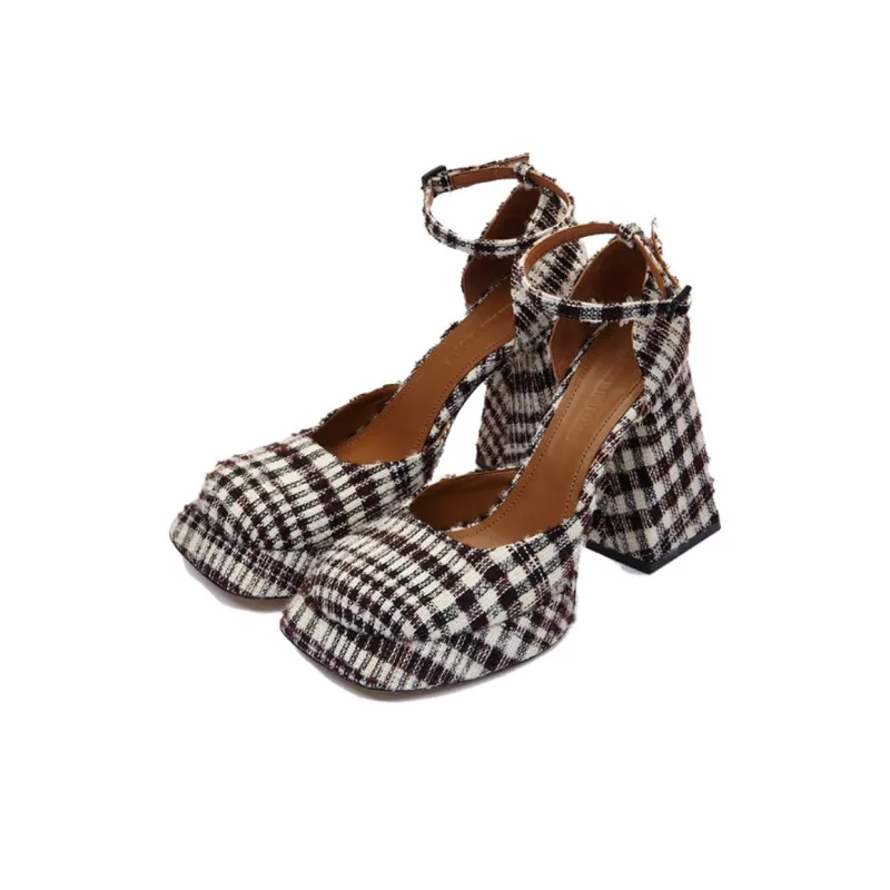 SHUSHUTONG Chunky Heel High Heels Women's-1