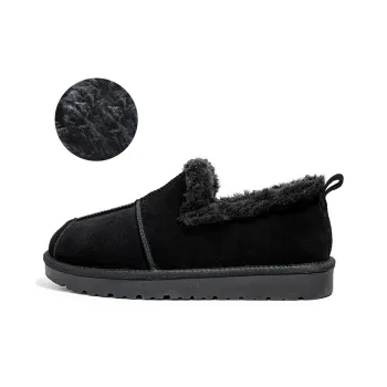 Little Red Man Warm Slip Resistant Ankle Length Snow Boots Men's Black