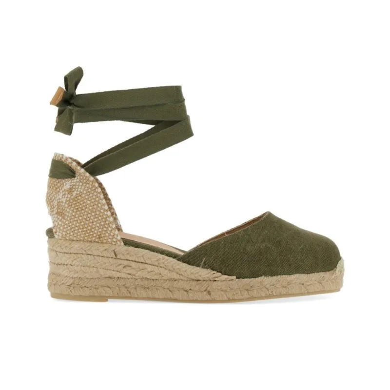 Castañer Wedge Heel High Heels 5cm Women's Green-1
