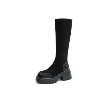 OMS Knee high Boots Women's Black/Brown