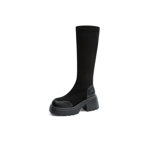 OMS Knee high Boots Women's Black/Brown