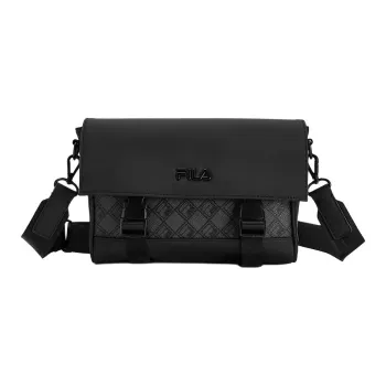 FILA Fabric Messenger Bag, Shoulder Bag, Crossbody Bag Extra Small Men's Black