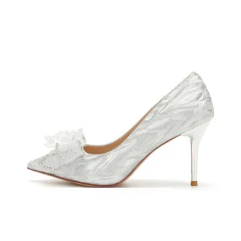 TADSW High Heels Women's Silver/Champagne