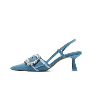 ZARA Slim Heel High Heels Women's Sea Blue