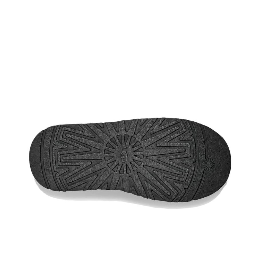 UGG Classic Sweater Letter Boot Black Women's - POIZON