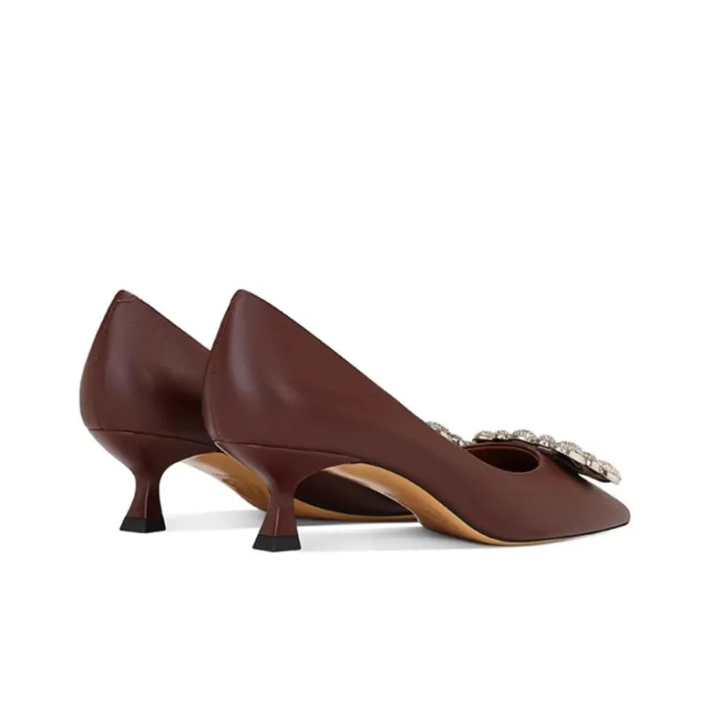 JESSICA SOPHIA Slim Heel High Heels 4cm Women's Burgundy-3