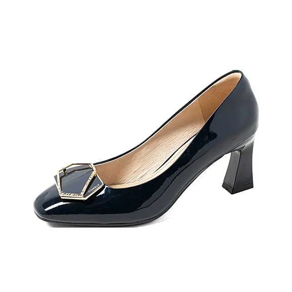 COMELY Chunky Heel High Heels 7cm Women's-10