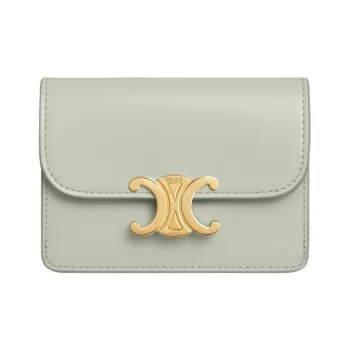 CELINE Triomphe Calfskin Card Holder Women's Clay