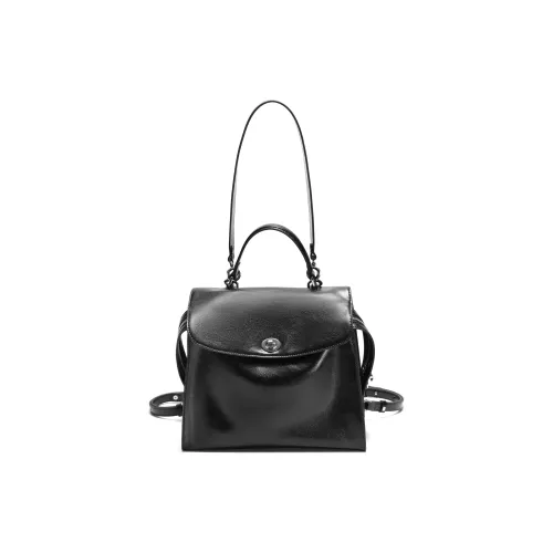 BELLE Synthetic Leather Backpack On The Shoulder Tubas Women's Black/Coffee