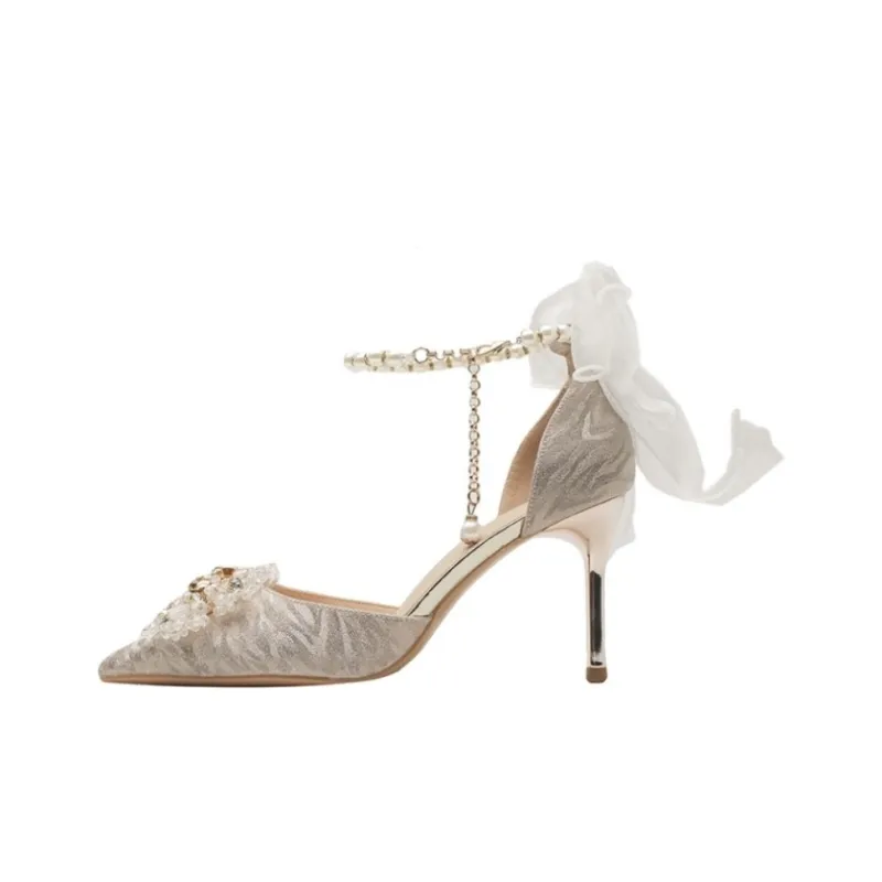 HKCP Slim Heel High Heels 8cm Women's-4