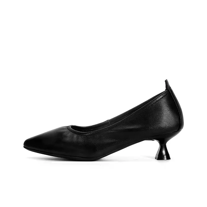 LESELE Flared Heel High Heels 4cm Women's-0