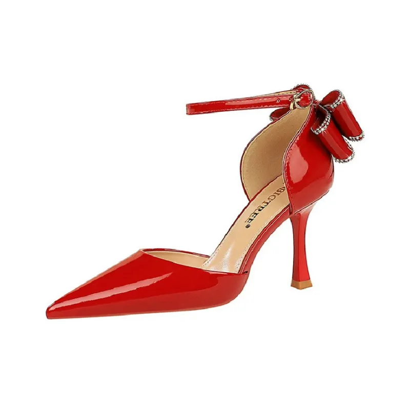 BIGTREE High Heels Women's Black/Red/Nude-4