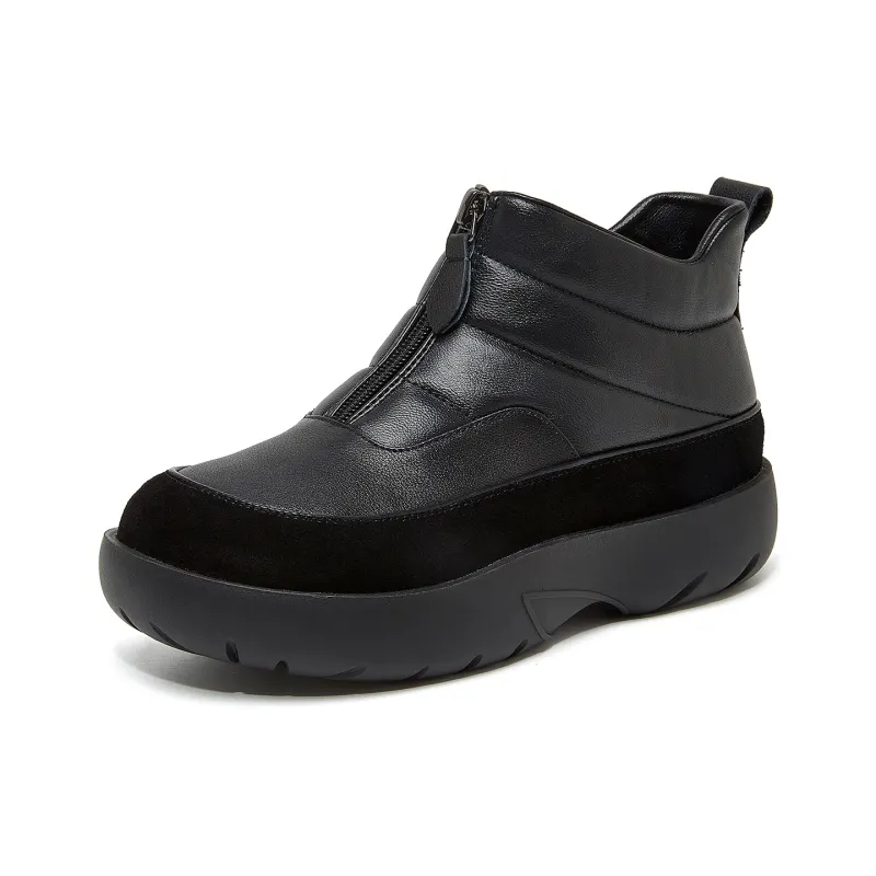 OULISASI Warm Anti Slip And Wear Resistant Cushioning Short Snow Boots Women's-11