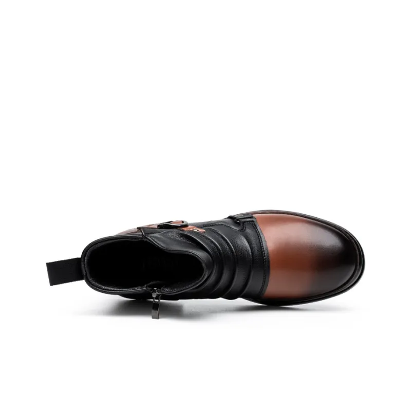 YEDANI Ankle Boots Men Black/Brown-2