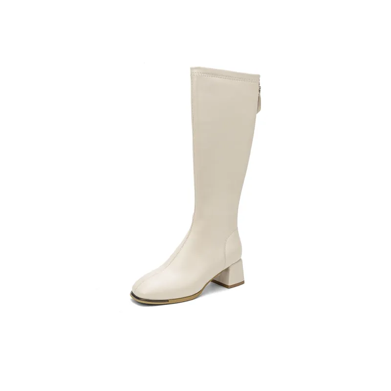 SHOUBA Knight Boots, Slim Boots Knee high Boots 5CM Women's-6