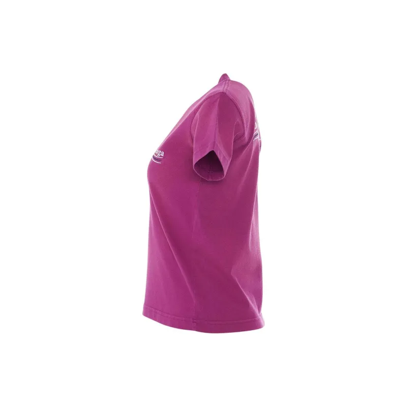 Balenciaga T Shirt 'Dark Fuschia/White/Blue'-2