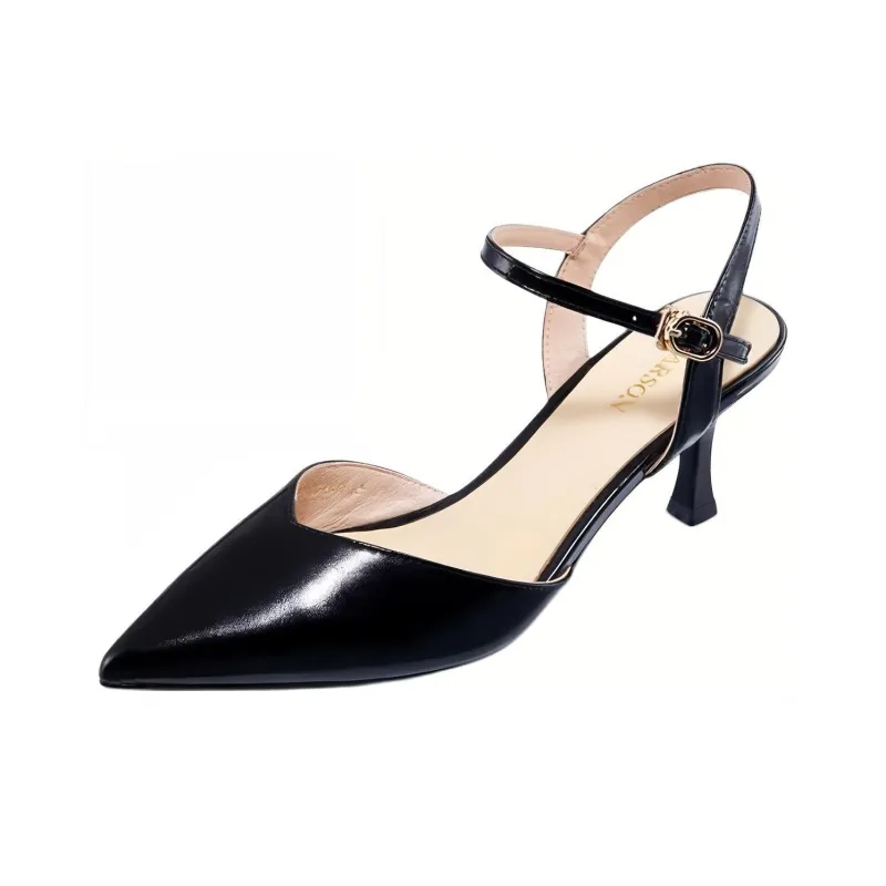 HARSON Slim Heel High Heels 6.5cm Women's Black-1