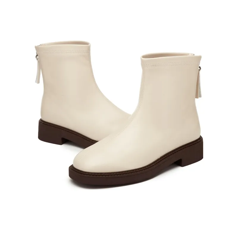 DAPHNE Ankle Boots Women's Black/Beige-3