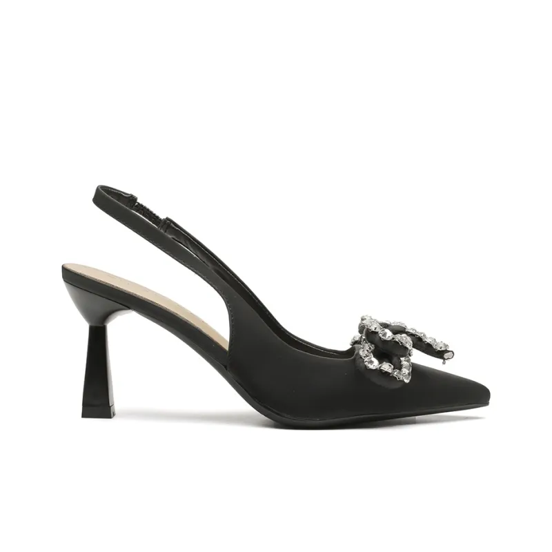 Ainer-cat Spool Heel High Heels 7.5cm Women's Apricot-7