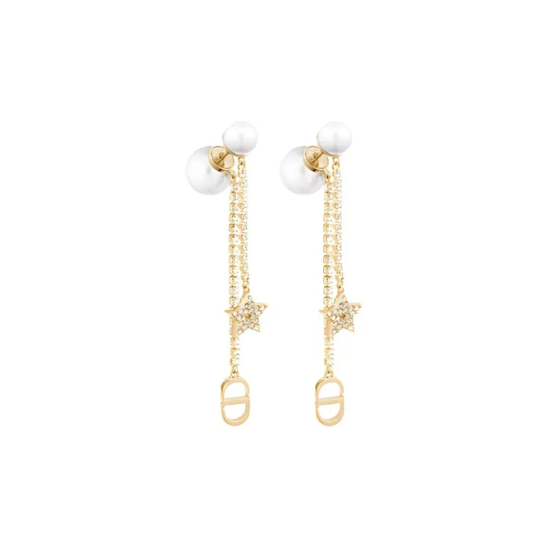 DIOR Metal, Faux Crystal, Resin Earrings Women's-0