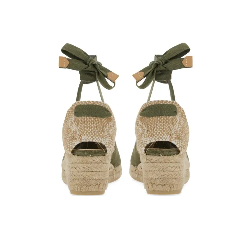 Castañer Wedge Heel High Heels 5cm Women's Green-3