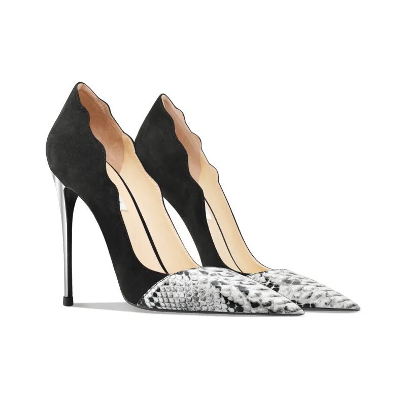 Suyymakk Slim Heel High Heels Women's Black-3