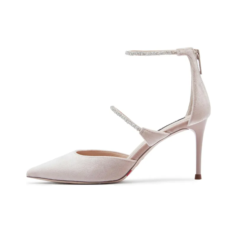 Staccato Diamond Party Slim Heel High Heels 8.5cm Women's-5