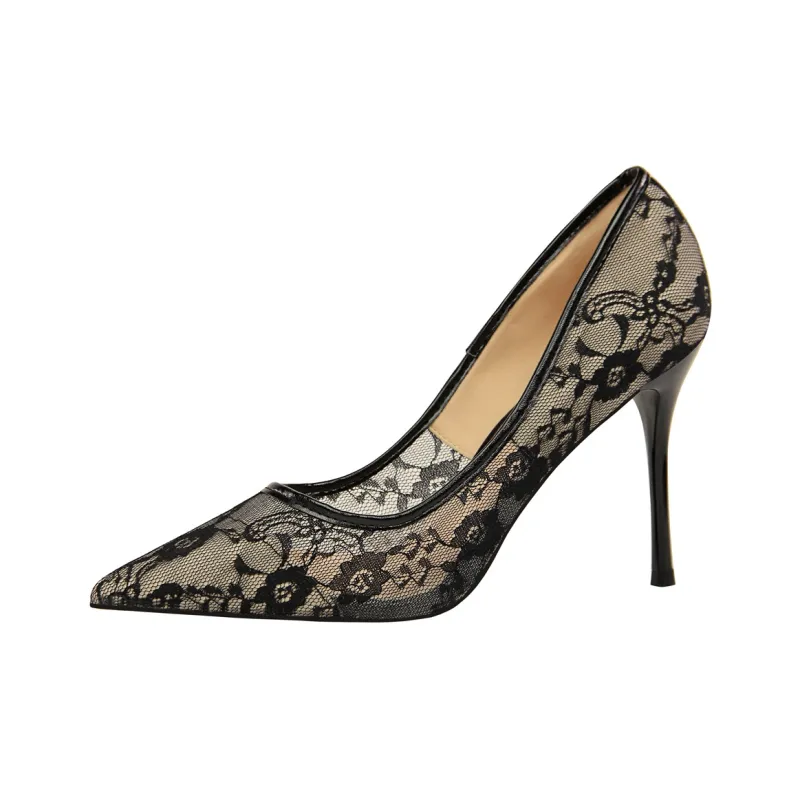 QITUMAUL Slim Heel High Heels 10cm Women's-1