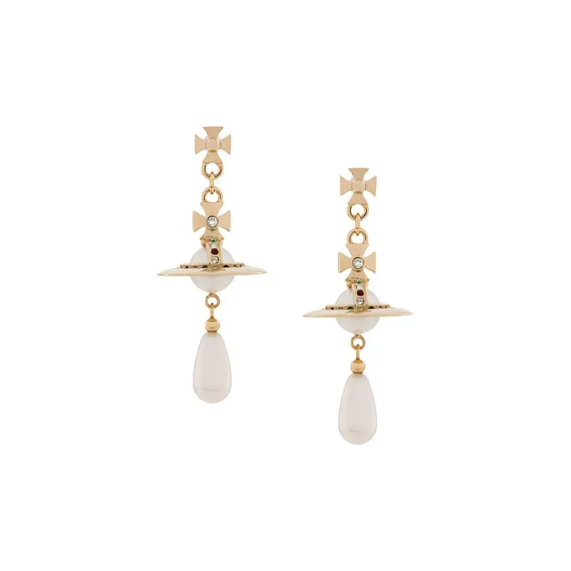 Vivienne Westwood Orb Embellished Drop Earrings-0