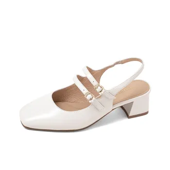 COMELY Block Heel High Heels 4.5cm Women's