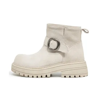 OULISASI Ankle Boots Women's Ecru/Khaki/Mocha/Purple/Umber