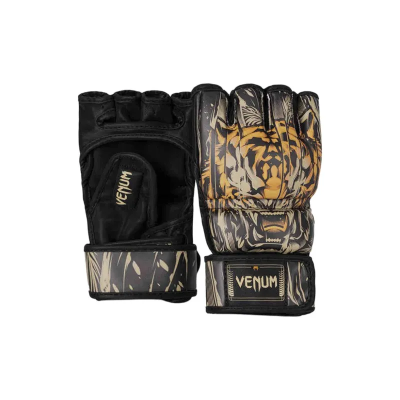 VENUM Boxing Gloves PU Leather Unisex Black/Fluorescent Orange-0