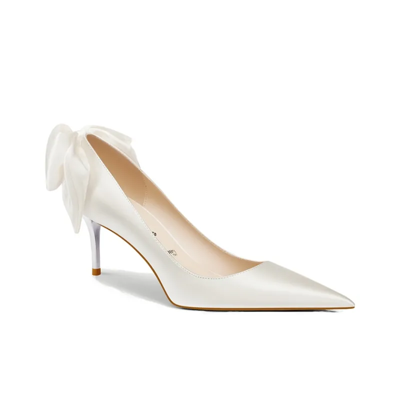PJJUU High Heels Women's White/Red-1