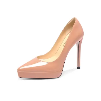 Lily Wei Slim Heel High Heels 12cm Women's Nude