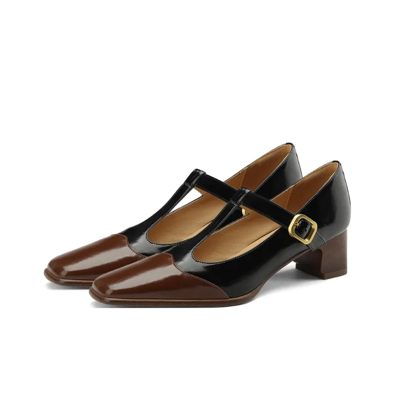 Naiyee High Heels Women's Black/White, Apricot-5
