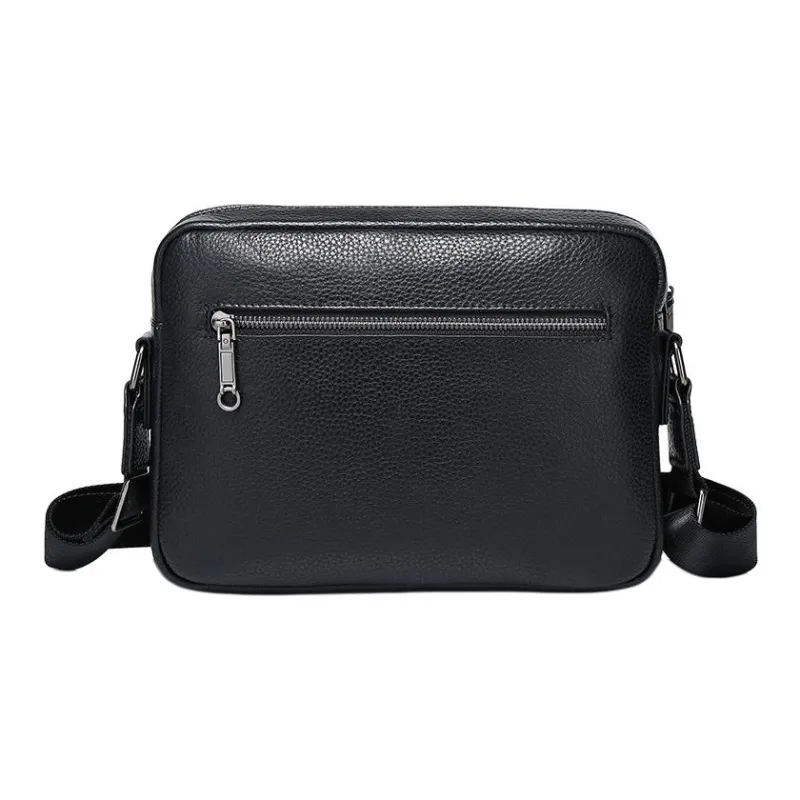 LARTIGENT Cow Leather Crossbody Bag Men's Black-2