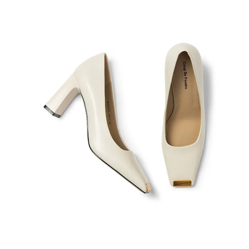 Coup De Foudre Chunky Heel High Heels 8cm Women's-2